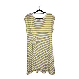 Max Studio Women's Twist Front Dress Knit Striped Cap Sleeve Size XL